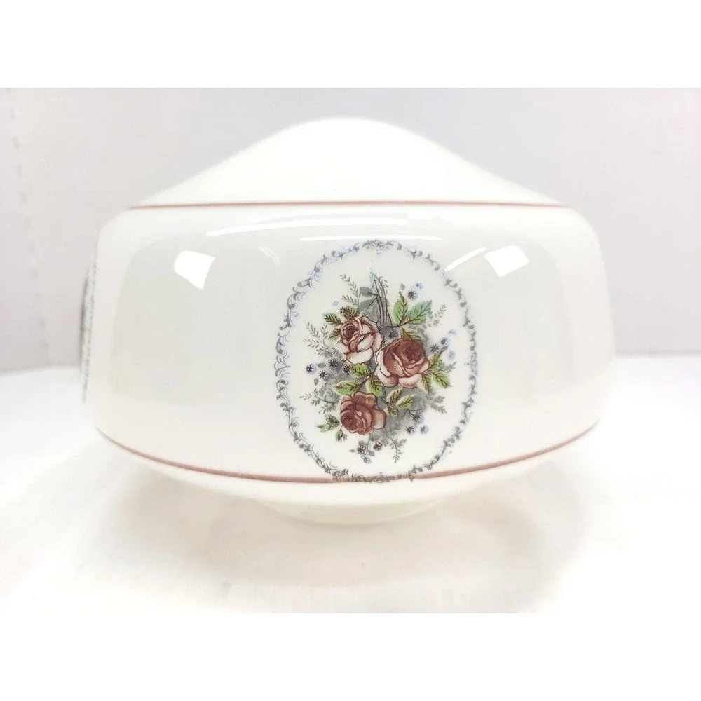 Vintage Floral Milk Glass Ceiling Light Fixture Acorn Globe‎ 3 7/8